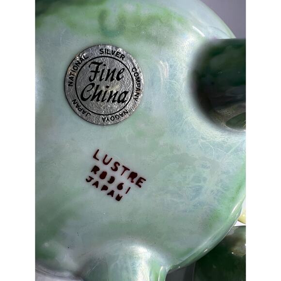 Luster Japan Fine China Tea Pot National Silver Vintage Glassware Japanese R8361 - Picture 16 of 16